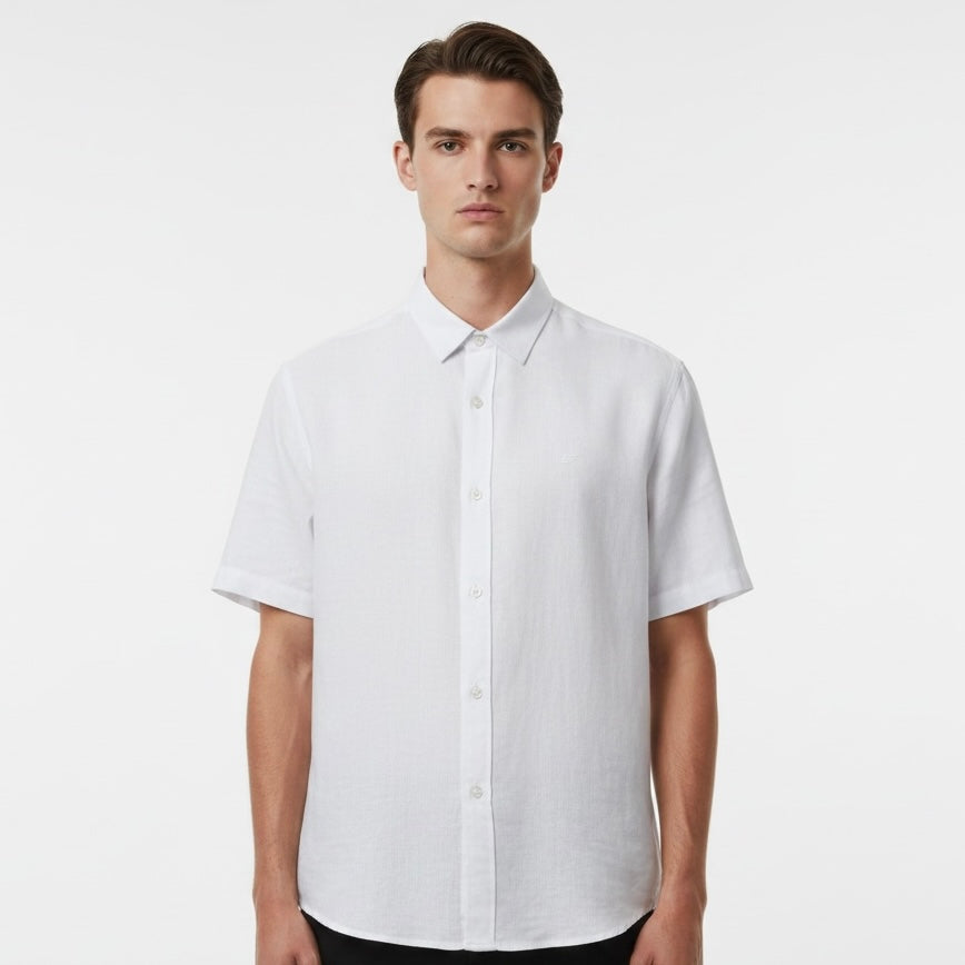 Camisa E | Casual Viscolinho - White True