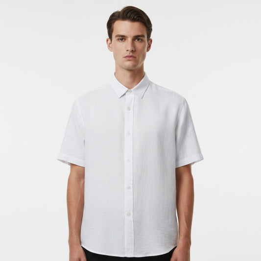 Camisa E | Casual Viscolinho - White True