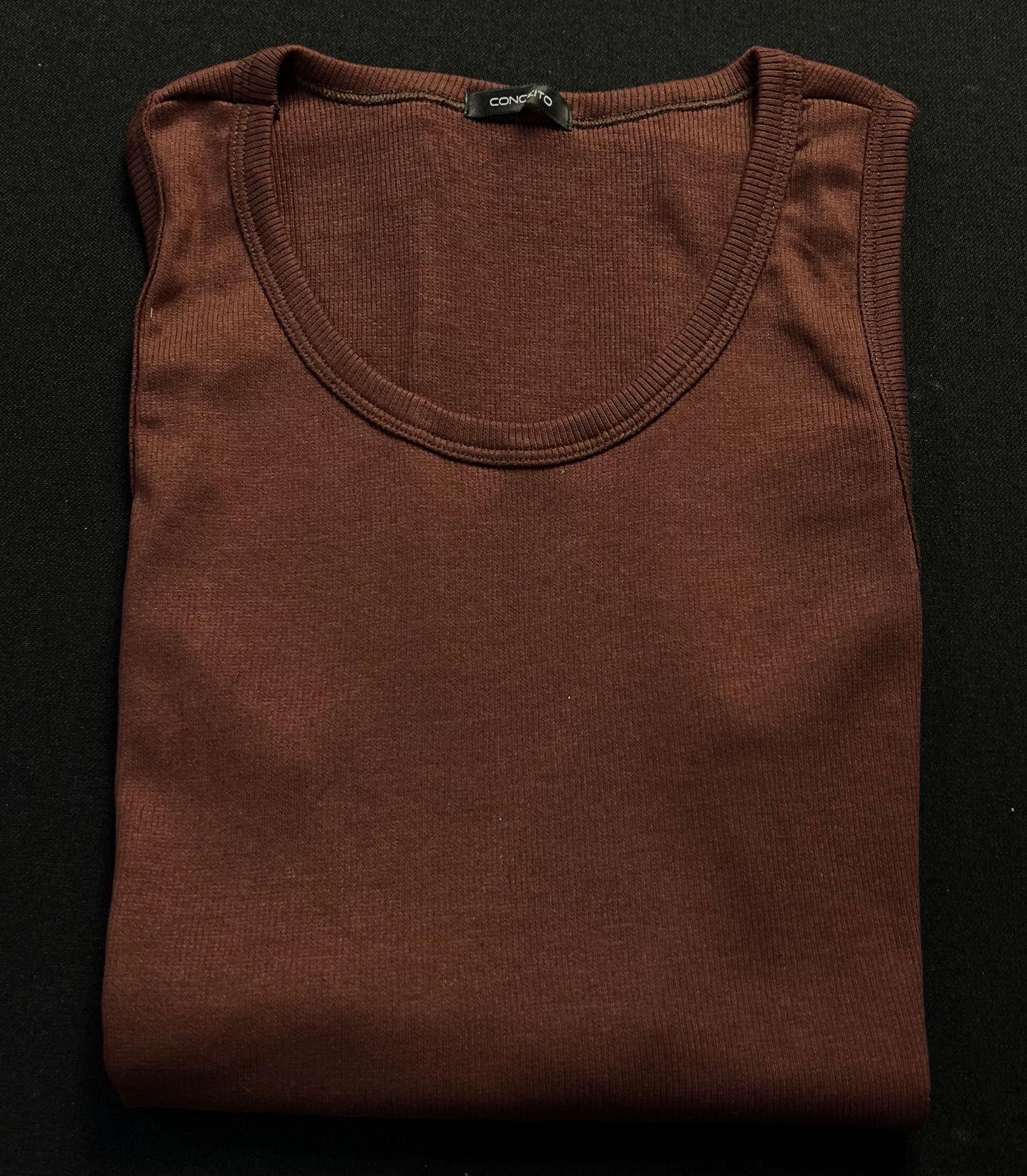 Regata Conceito | Ribbed Fit Tank Canelada - Dark Mocha Mousse