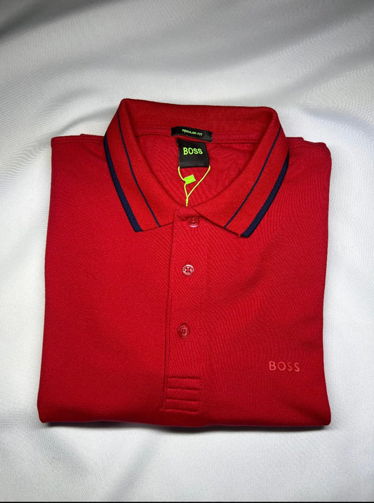 CAMISA GOLA POLO BOSS VERMELHA