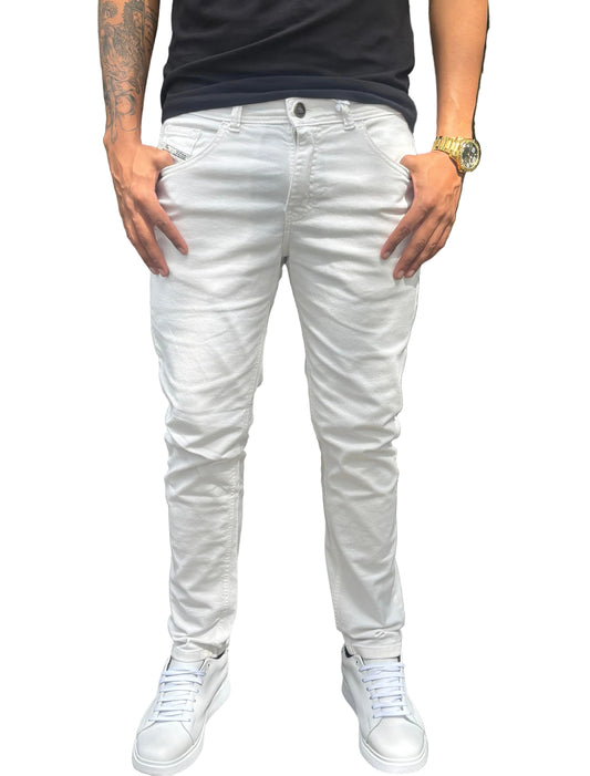 Calça Sarja Favoretti | Slim Fit Elite Twill