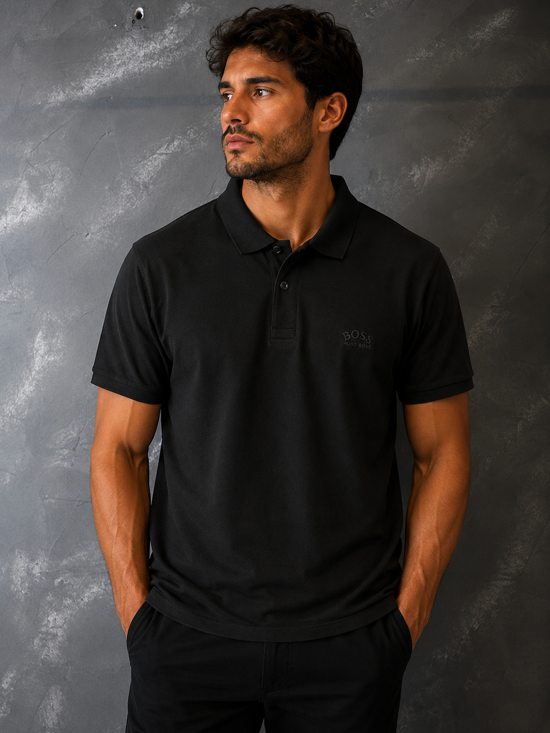 Camisa Polo Boss Preta