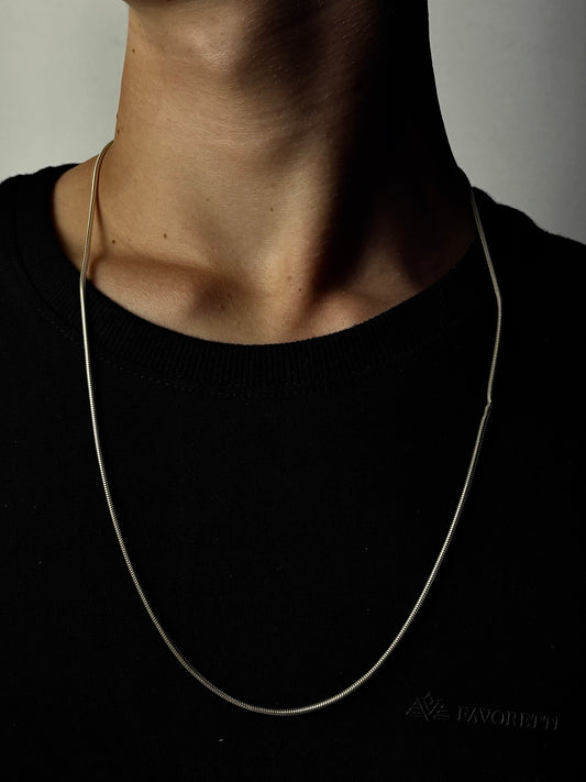 Corrente De Prata Rabo de Rato 70CM