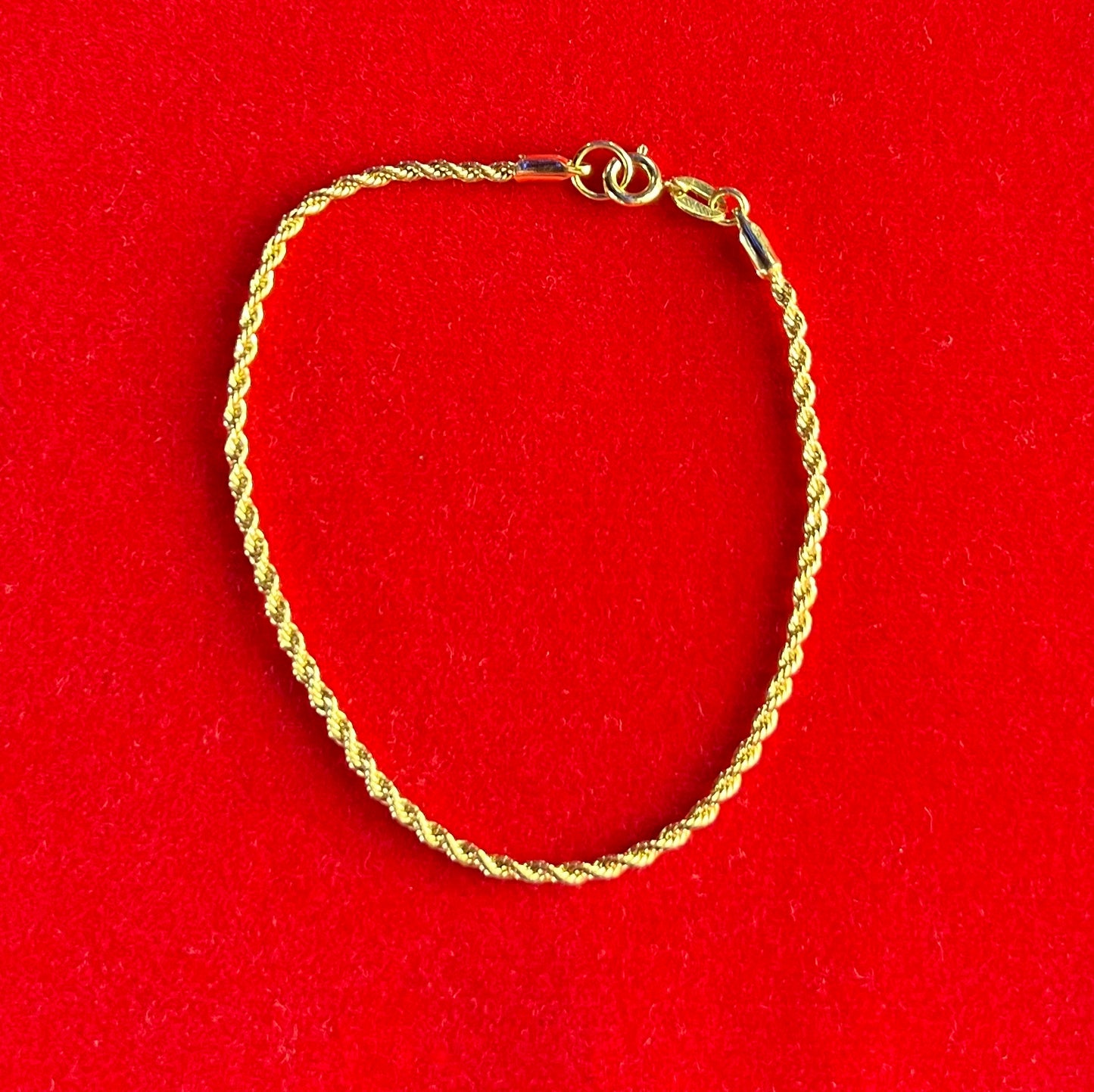 Cordão Baiano| Pulseira Banhada a Ouro 18K - 18 cm