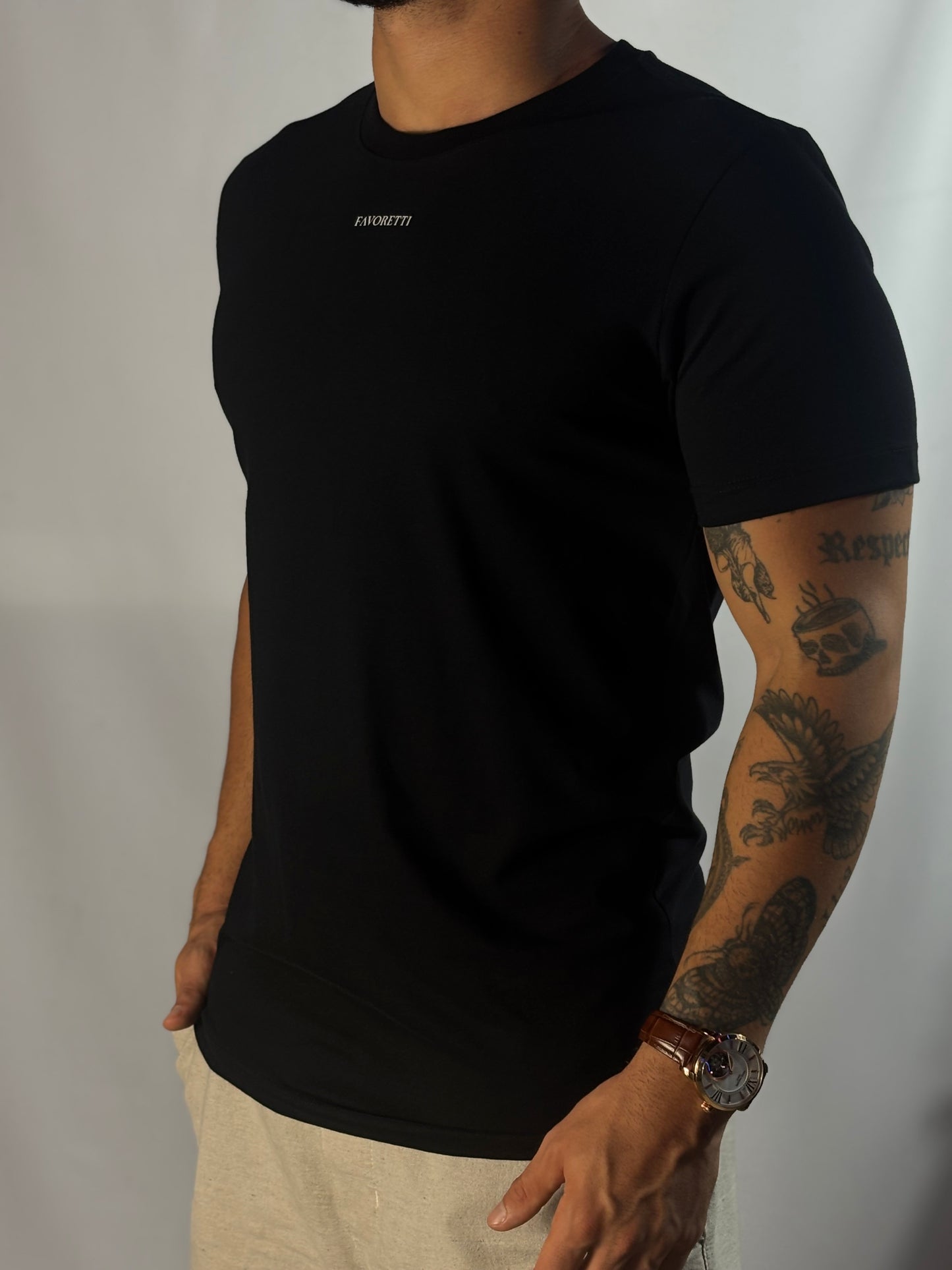T-Shirt Favoretti | Cotton Fav - Preta