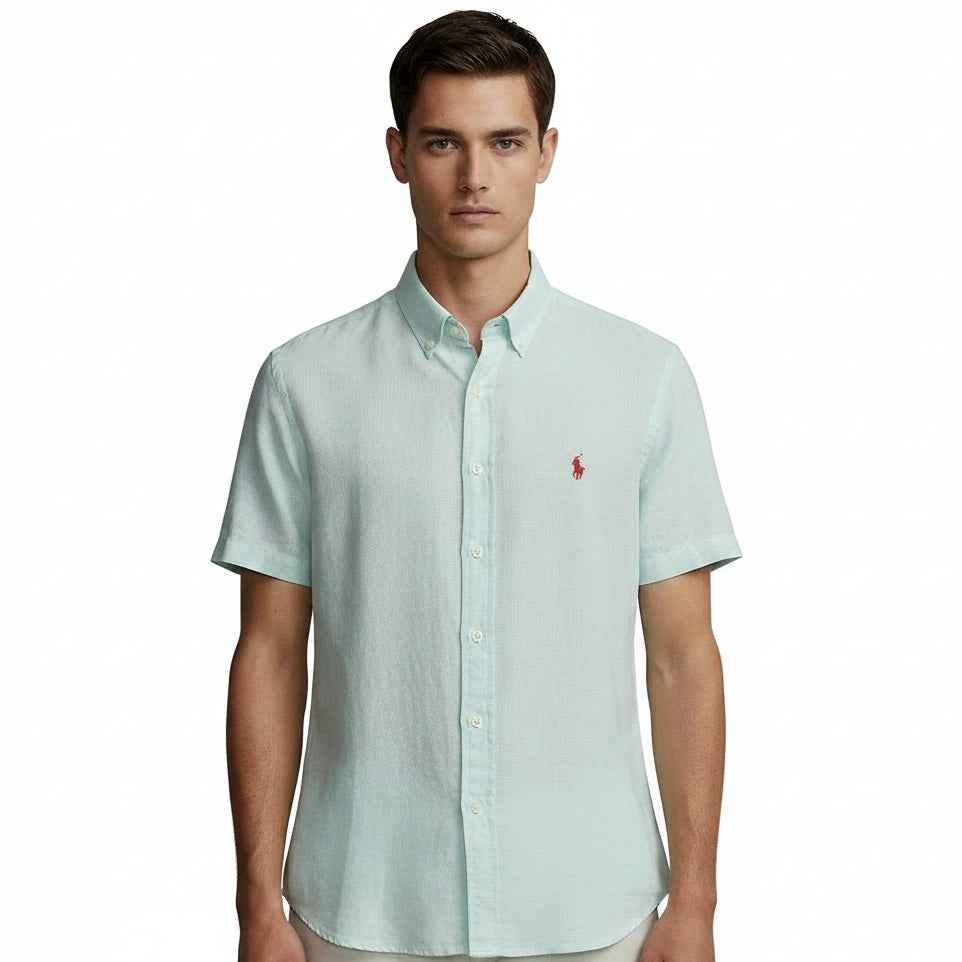 Camisa Ralph | Casual Linho - Ocean