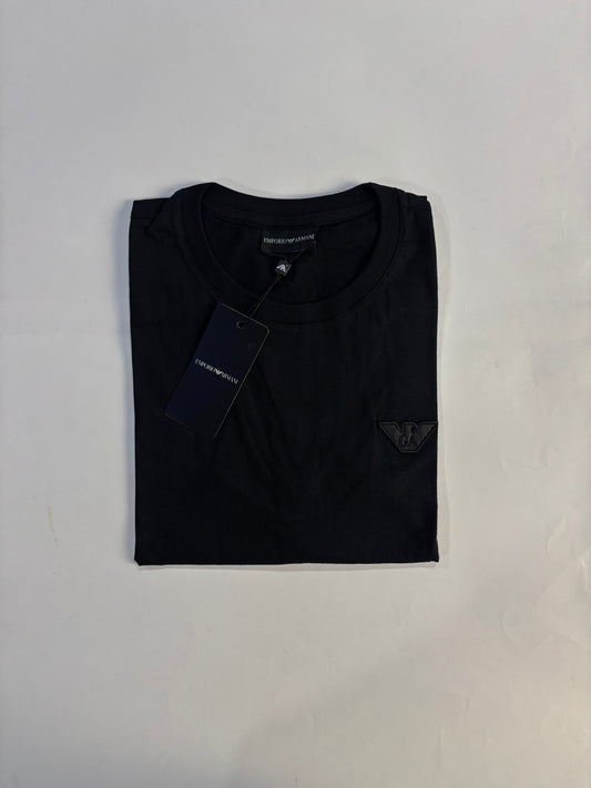 T-Shirt Armani | Tee Genuine Cotton Tanguis Pima -  Noite Monocromática