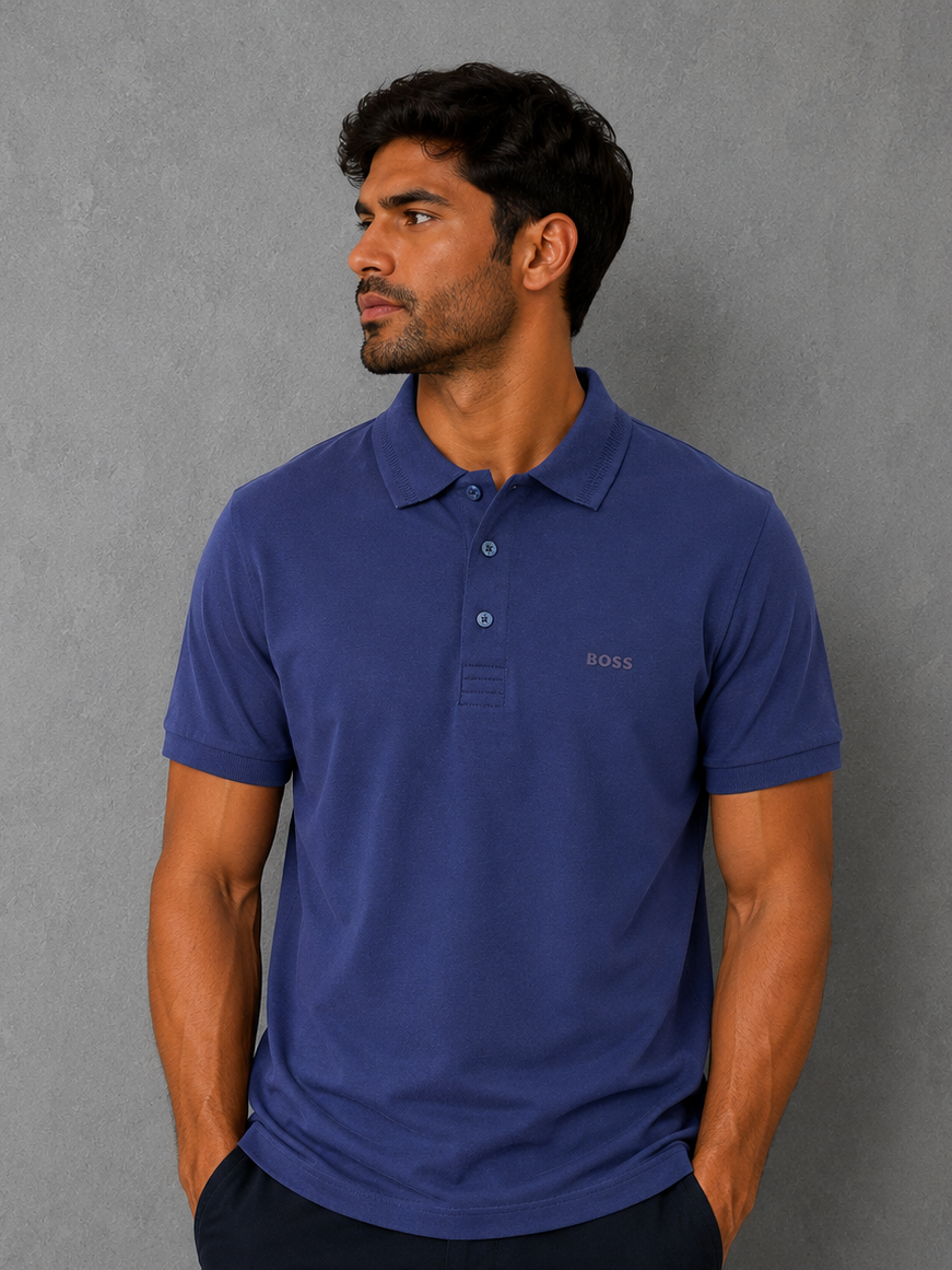 Camisa Polo Boss Azul marinho
