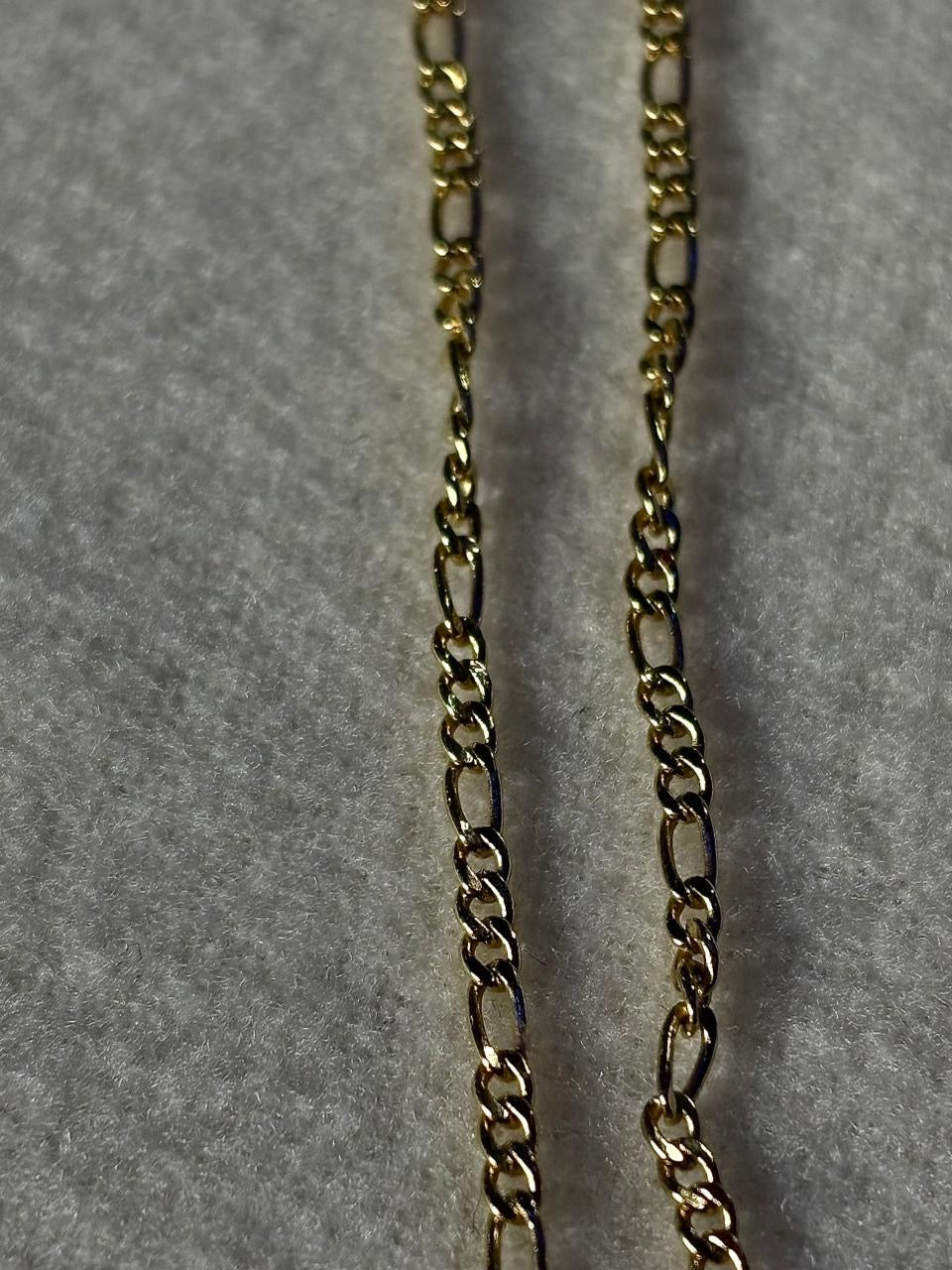 Pulseira Figaro Banhada a Ouro 18K