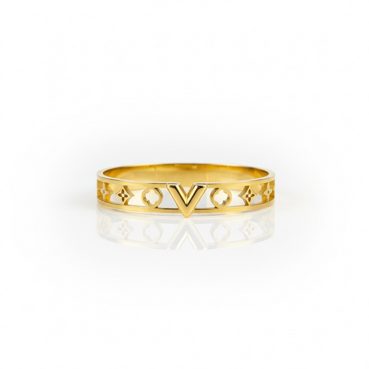 Bracelete Louis V | Iconic Luxury 2 anos de garantia - Gold Steel