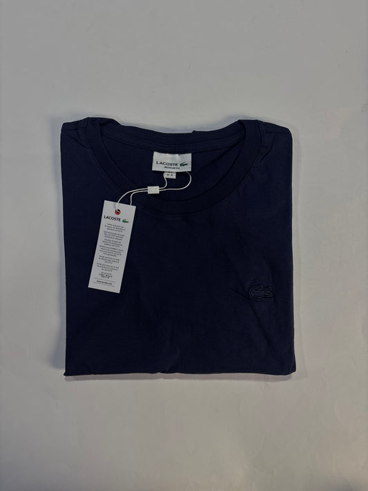 T-Shirt Lacoste | Tee Genuine Cotton Tanguis Pima - Azul Marinho Monocromática