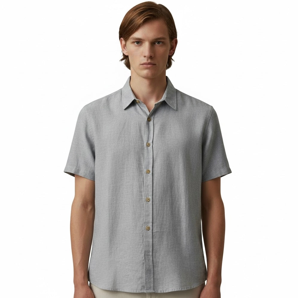Camisa Rica | Casual Viscolinho - Graphite