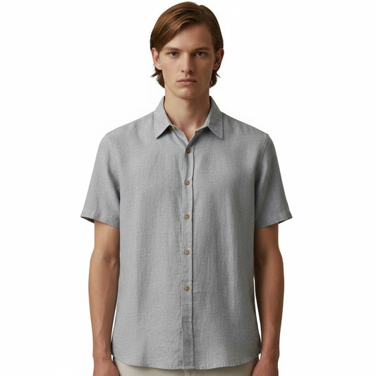 Camisa Rica | Casual Viscolinho - Graphite