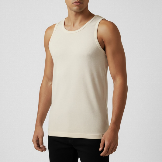 Regata Conceito | Ribbed Fit Tank Canelada - Off White