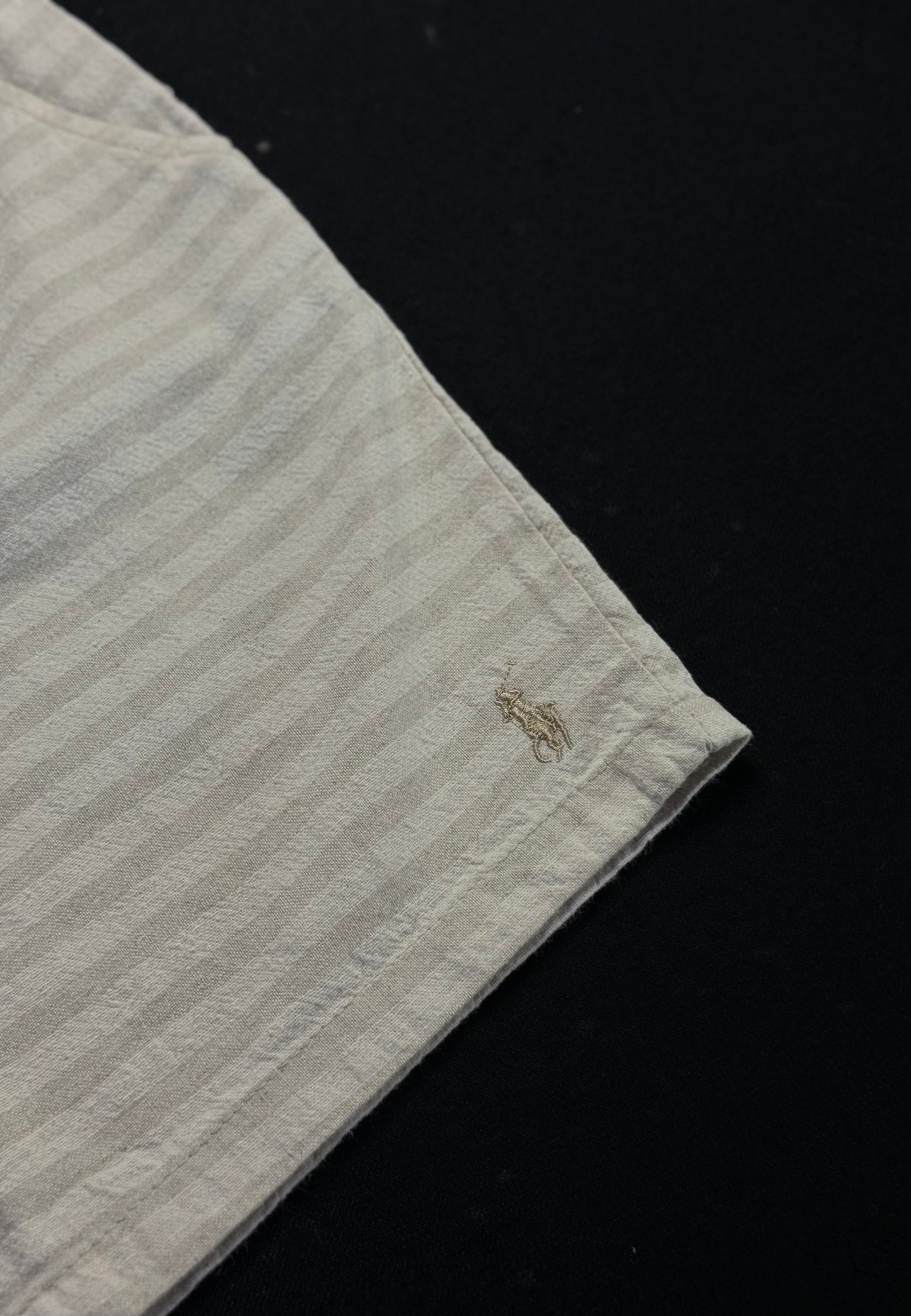 Short Casual Ralph Lauren | Linho Vibes - Listrado com cinza
