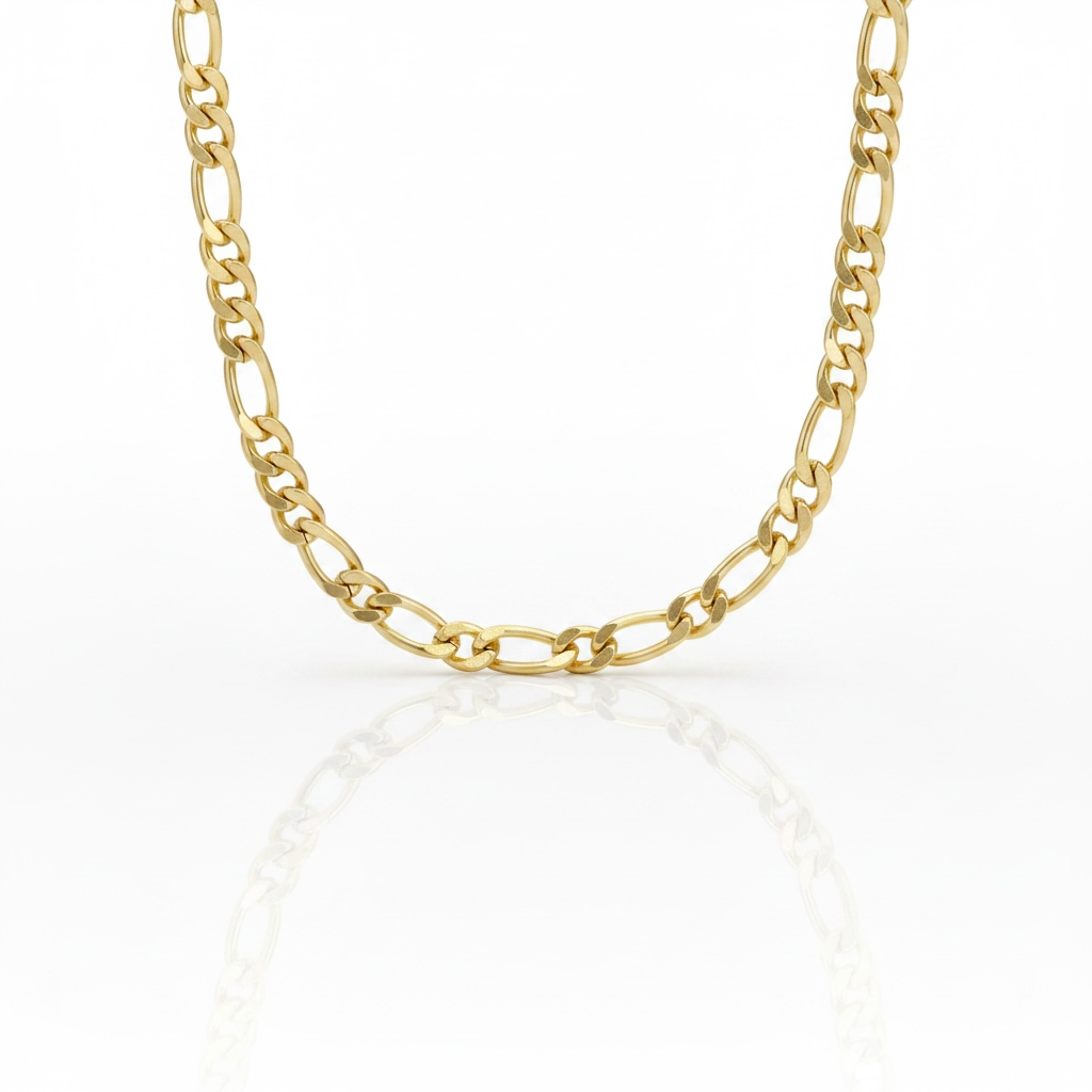 Pulseira Figaro Banhada a Ouro 18K