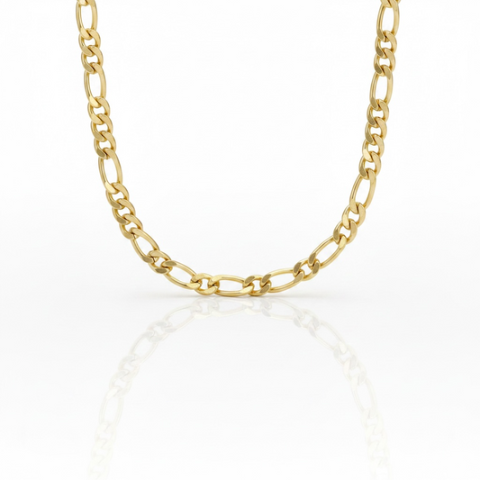 Pulseira Figaro Banhada a Ouro 18K