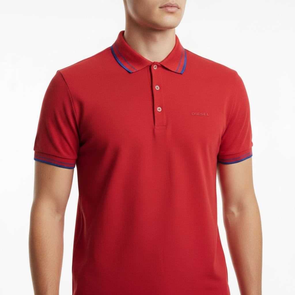 Camisa Polo Diesel | Piquet - Red Scarlet