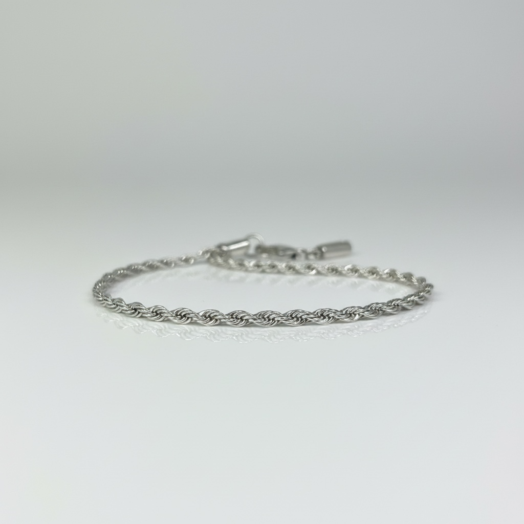 Pulseira | Cordão Baiano - Silver Steel