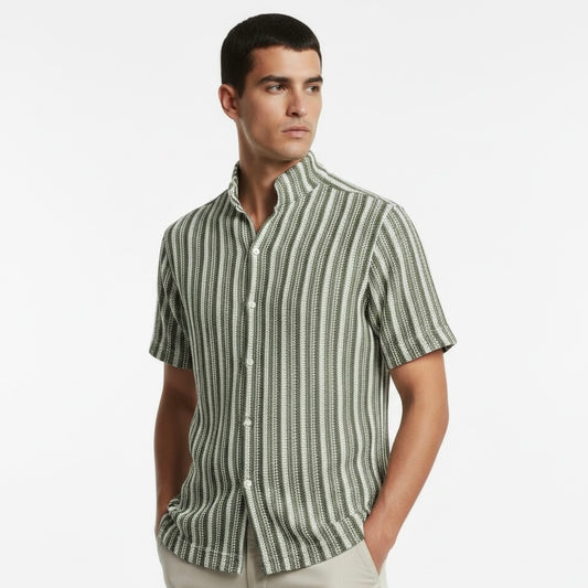 Camisa Outhem Casual Tricot Listrada