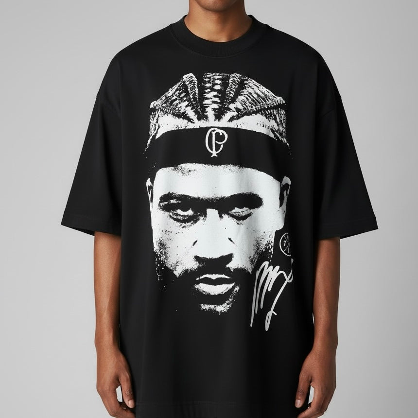 Camiseta Oversized | +71 Memphis | Preto e Branco