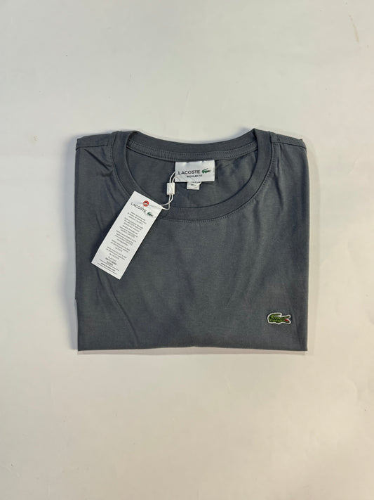 T-Shirt Lacoste | Tee Genuine Cotton Tanguis Pima -  Fumaça Clássica