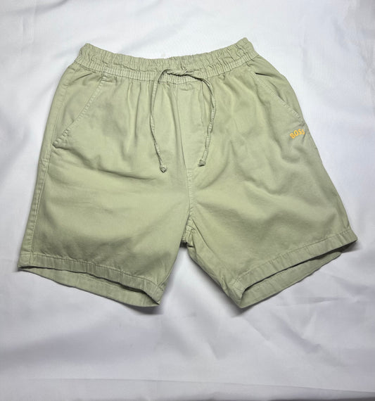 SHORT CASUAL HUGO BOSS CINZA CRÔMIO NOME COLORIDO