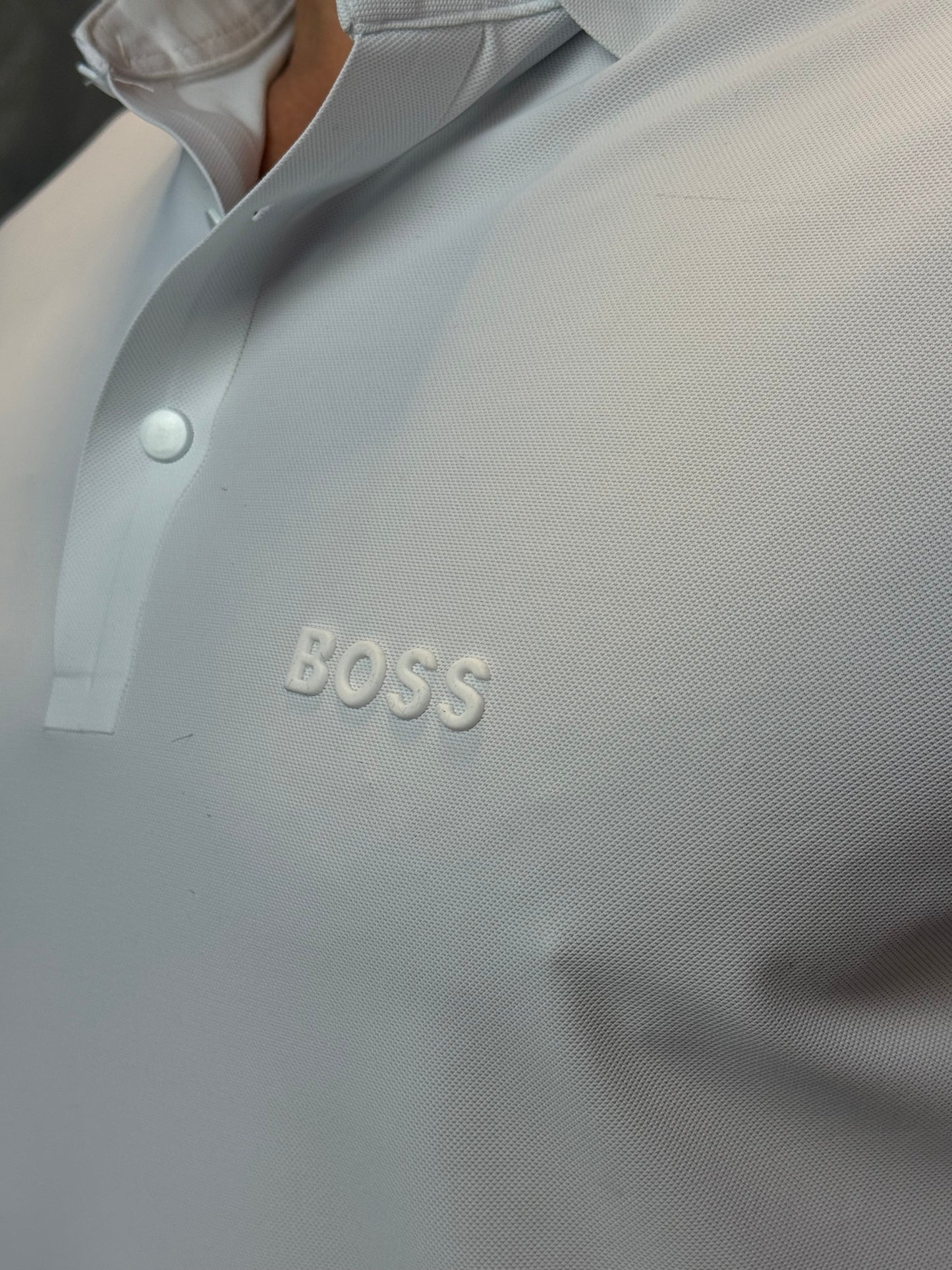Camisa Polo Boss - Tecido Tecnológico - Branco