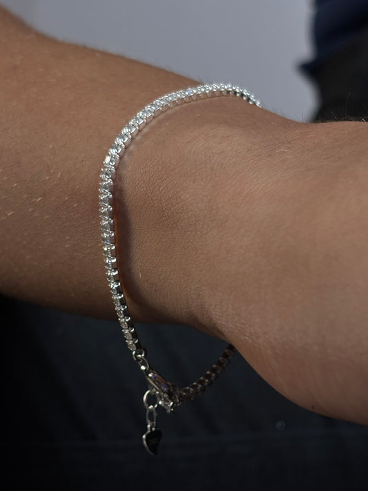 Pulseira De Prata Riviera Lux Ajustável 17 a 19.5CM