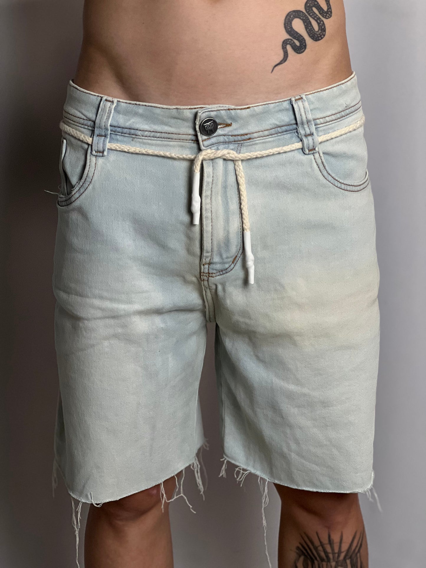 Bermuda Jeans DGN | Denim crown - White