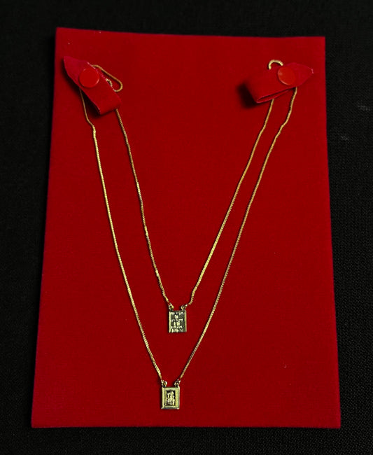 Escapulário Veneziana 70cm | Banhada a Ouro - 3 anos de garantia