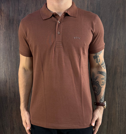 Gola Polo Boss | clássica - Noz Pecã