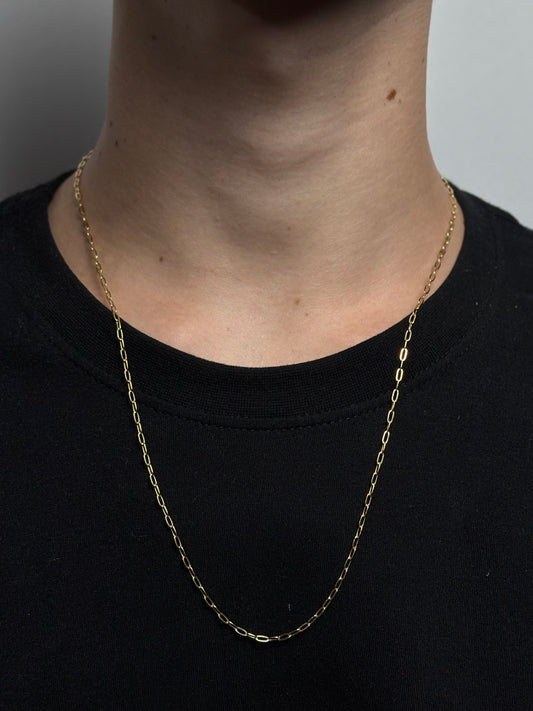 Cadeado + | corrente banhada a ouro 18K | 60cm