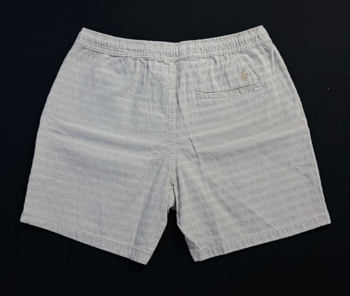 Short Casual Ralph Lauren | Linho Vibes - Listrado com creme