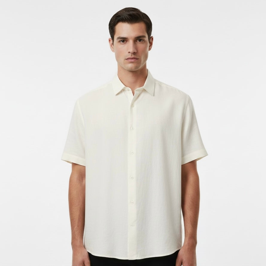 Camisa E | Casual Viscolinho - Off White