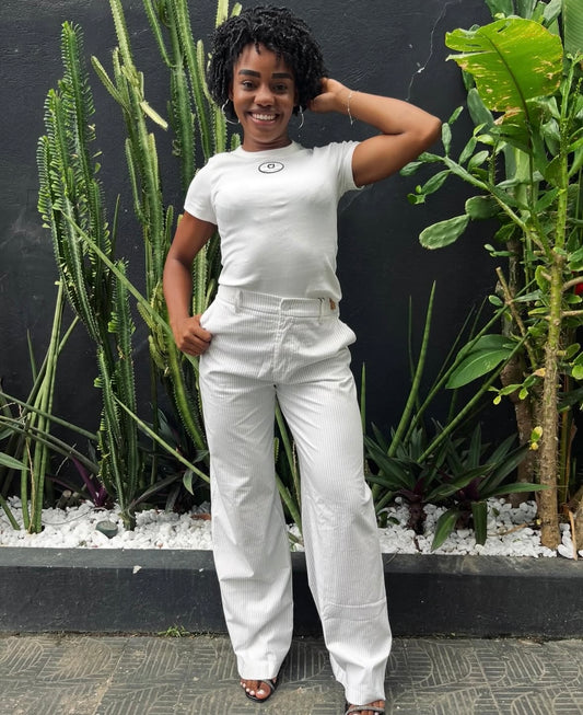 CALÇA LISTRADA  JADE