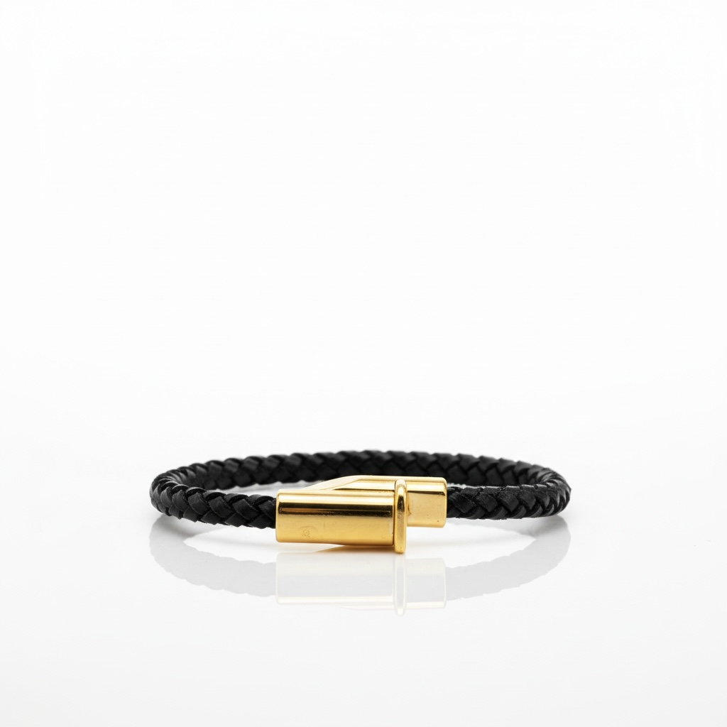 Pulseira | Artisan Leather - Black Gold