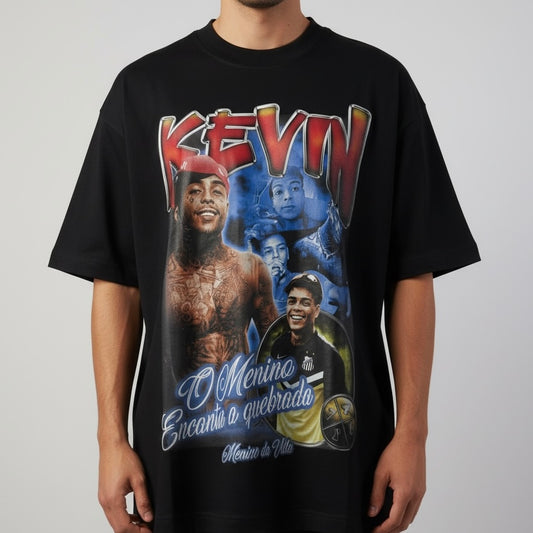 Camiseta Oversized | +71 Kevin | Preta