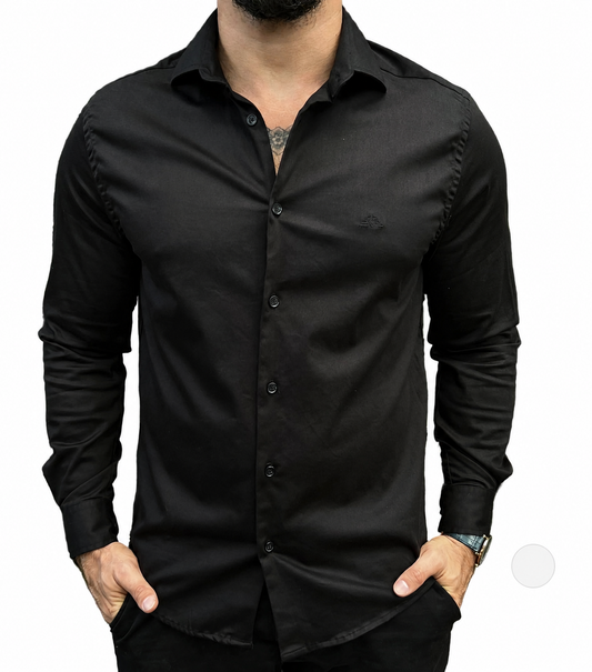 Camisa Social Ateliê Favoretti Algodão Egípcio com Elastano