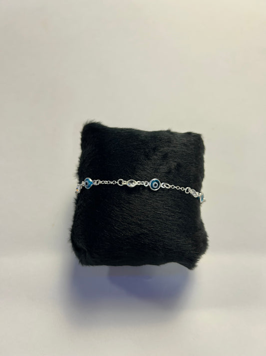 PULSEIRA PRATA OLHO GREGO