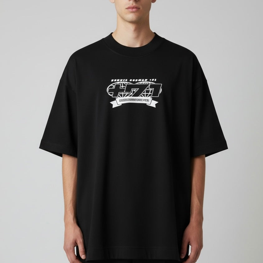 Camiseta Oversized | +71 RRIMAN | PRETA