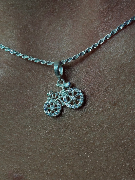 Berloque | Prata 925 Collection Pandora - Bike With Crystals