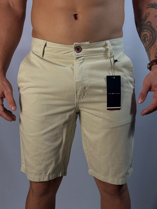 Bermuda Alfaiataria Tommy | Sarja Twill Soft - Bege