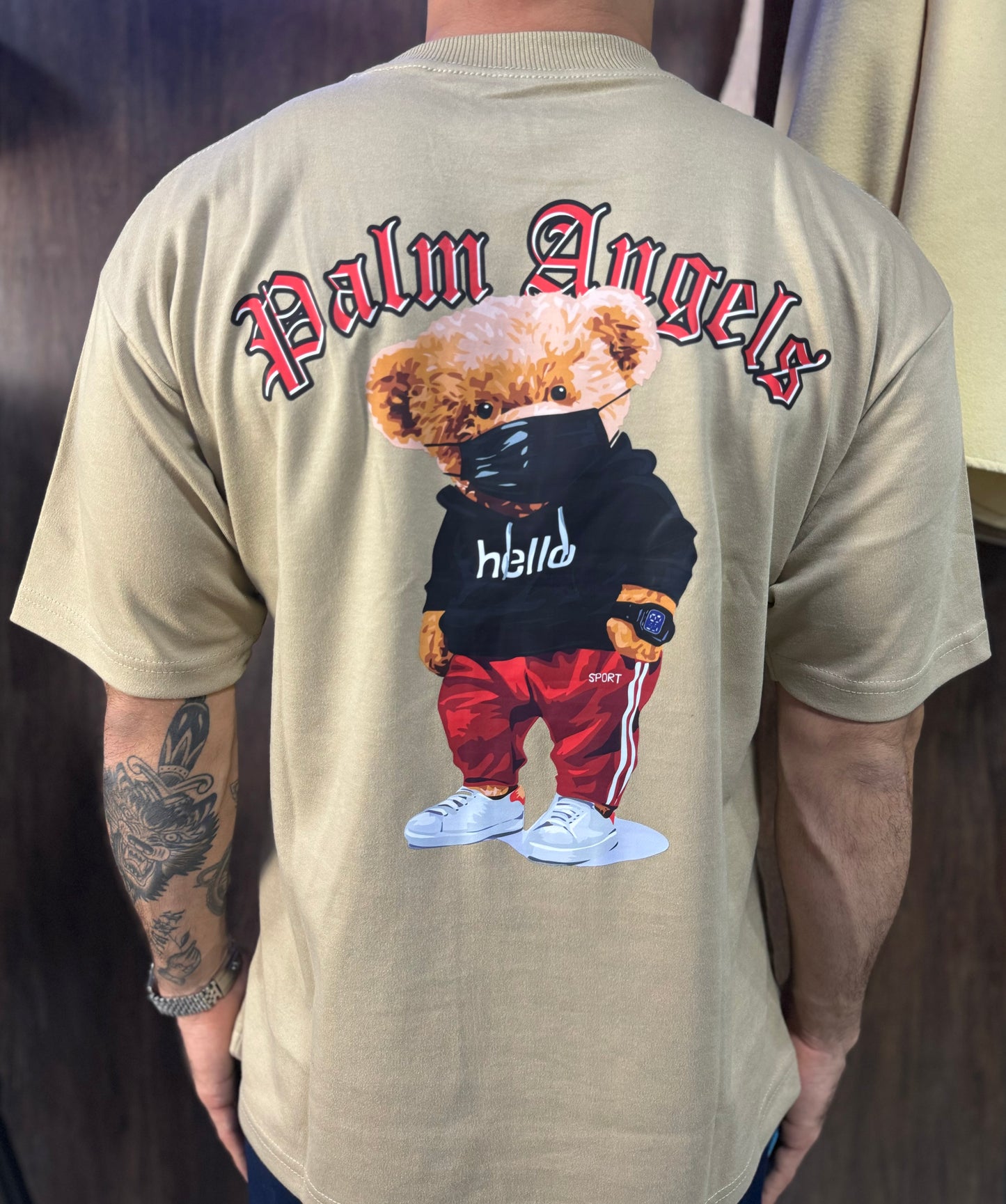 Oversized PALM ANGELS | Masked Teddy Drop - Cream Court
