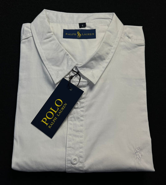 Camisa Social Polo Ralph Lauren| Drop Sarja High Perfomance - Off White