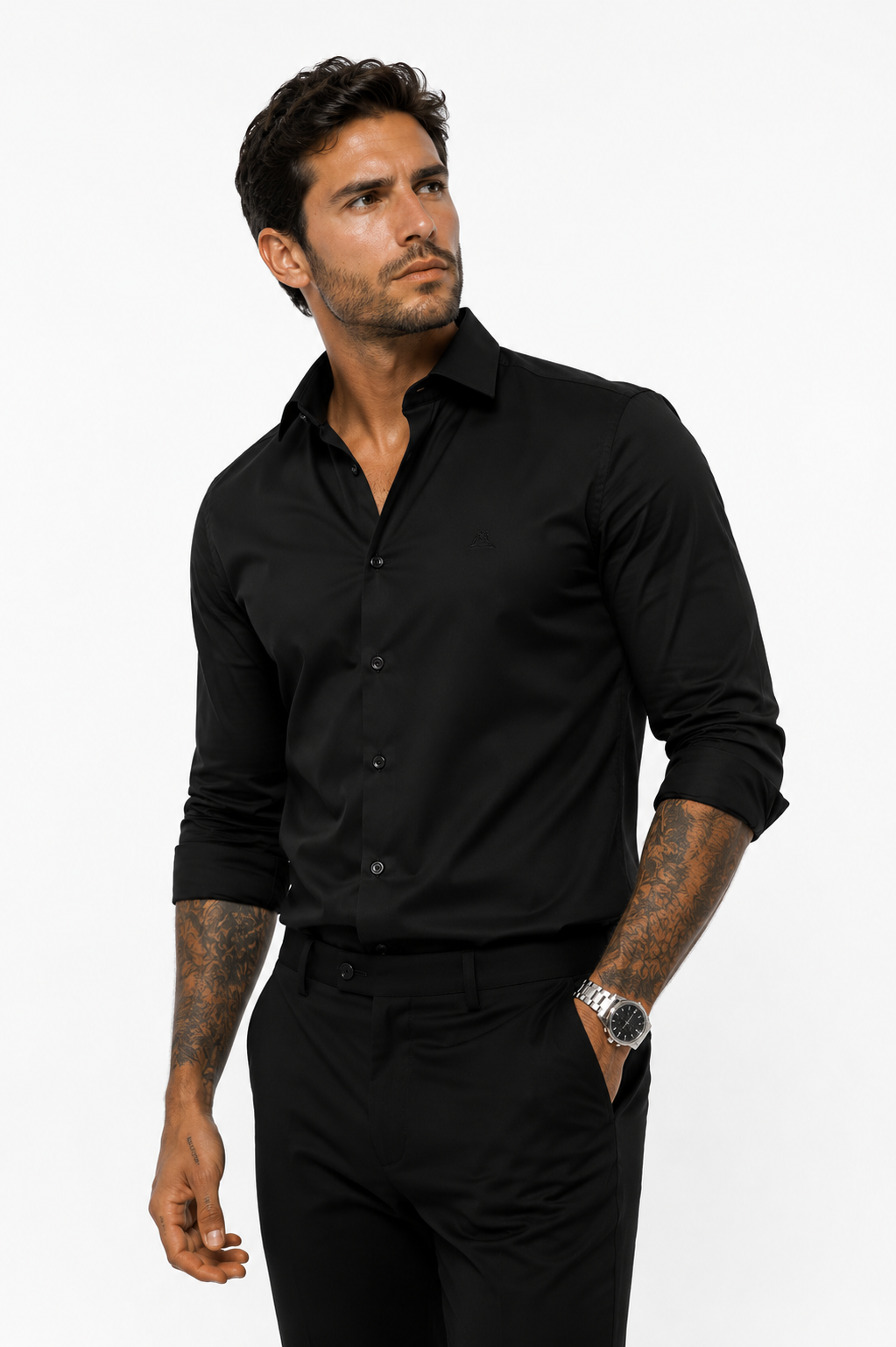 Camisa Social Ateliê Favoretti Algodão Egípcio com Elastano