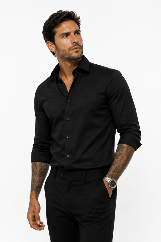 Camisa Social Ateliê Favoretti Algodão Egípcio com Elastano
