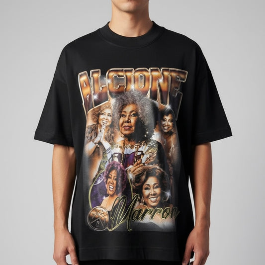 Camiseta Oversized | +71 Alcione | Preta