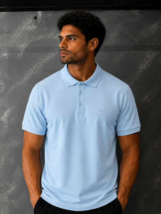 Camisa Polo Boss Azul