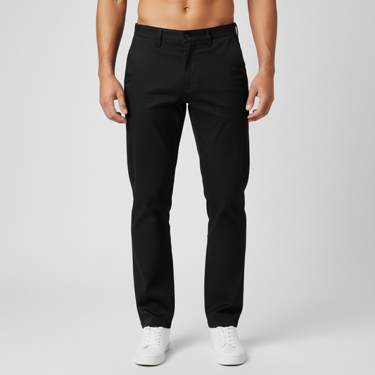 Calça Favoretti Essential Pants Casual de Alfaiataria Slim Fit - Nero